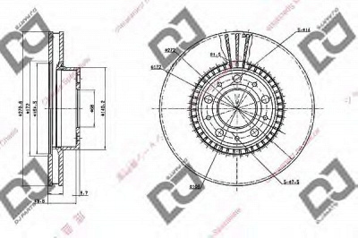 DJ PARTS bd1829 -  Тормозной диск